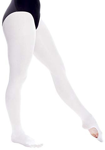 Rumpf Ballettstrumpfhose mit Fersenloch Convertible weiß 4/6