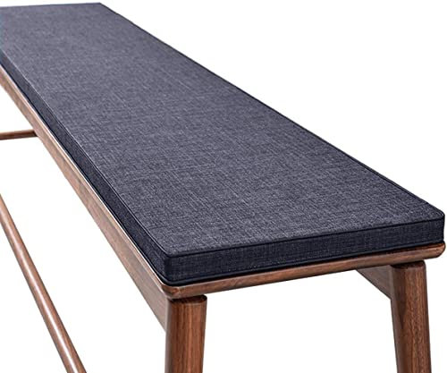 AORUI Outdoor-Bankkissen, wasserabweisend, Kissen für Gartenbank oder Schaukel, 5 cm dick mit Schaumstoff gefüllt, 2 x 3-Sitzer, wasserabweisend, 220 x 40 cm, schwarz