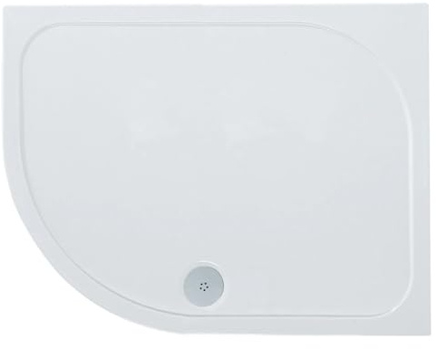 Go Bathrooms Anti Slip White Shower Tray 1200 x 900mm Left Hand Quadrant Non-Slip Shower Enclosure Cubicle Low Profile Shower Tray