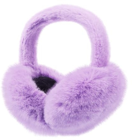 CHUANGLI Foldable Ear Muffs for Women Cold Weather Fluffy Earmuffs Winter Warm Headband Cute Slouchy Ear Warmers
