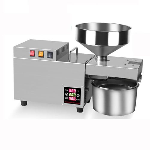 BebeXi cold extraction machine mini oil machineHousehold fast oil press small and medium-sized stainless steel fully automatic intelligent hot and cold oil press(Color:b)