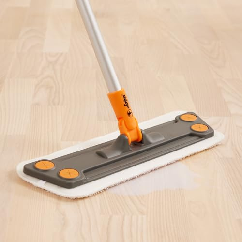Loba Mop, Bodenwischer mit Microfaserbezug (Mop Pad) - ergonomischer Wischmopp für Parkett, Laminat, Fliesen