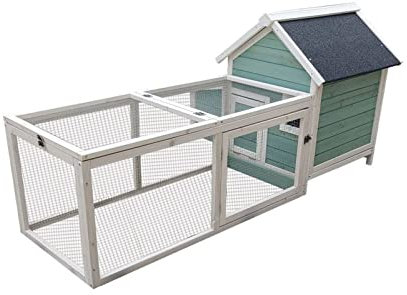 WAOCEO Katzenhaus katzenvilla Haustiervilla for den Haushalt mit Tablett und Super-Space-Laufkäfig, Kaninchenkäfig, Kaninchen, Hühnerzuchtkäfig, Kaninchenvilla Katzenhütte (Color : Green)