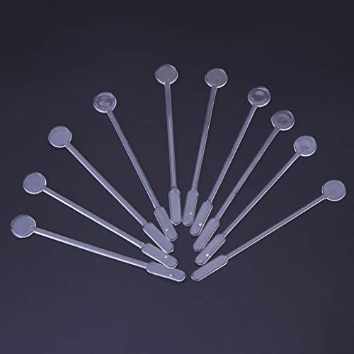 BHFYOB 10Pcs Plastic Long Handle Spoon Transparent Stirring Stick Resin Color Mixing Spoons For Epoxy Resin Crafts Tools