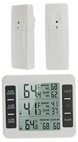 Pastoralist Thermomètre extérieur intérieur sans Fil Thermomètre Thermomètre Thermomètre Tempilement de température avec Alarme Audible Thermomètre extérieur intérieur