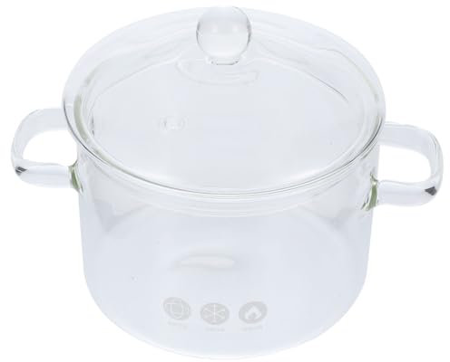 FELTECHELECTR Glastopf Mit Deckel Zum Kochen Induktion Hitzebeständiger Glas-schmortopf Für Lebensmittel Kochtöpfe Aus Glas Für Küche