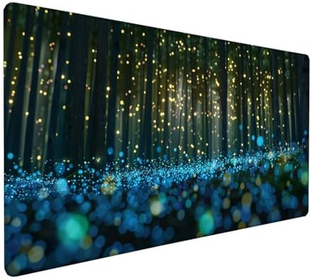 Black Gaming Mouse Pad 600 x 400 x 3 mm, Extended Large Mouse Mat Tree Desk Mat With Stitched Edges, Waterproof Mousepad, Non-Slip Rubber Base Desk Pad for Home Decor Office Accessories Gifts Z-610