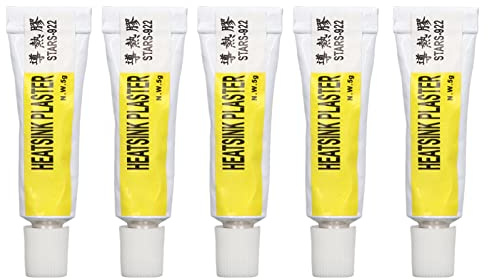 5 St CPU Thermal Paste 300 ℃ Heat Resistant Insulated White Paste 25 G For 3D Printers And Computer Processors