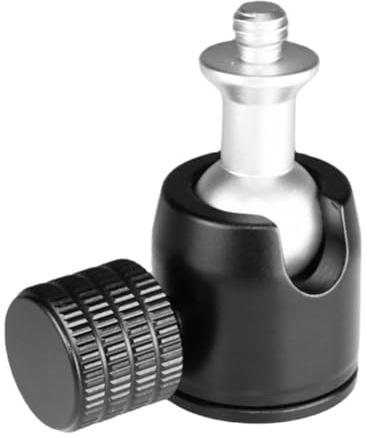 Diheohg Minitrípode universal con cabezal esférico 1/4-20, adaptador de base de grado para estabilizador de interfaz para accesorios de cámara