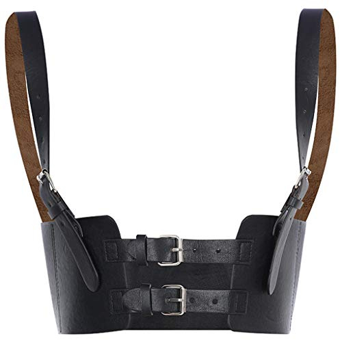 Ceinture en cuir synthétique pour femme - Style gothique punk - Harnais vintage - Corset sous la poitrine