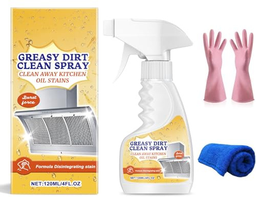 Gihen Heavy Oil Cleaner Stain, Greasy Dirt Clean Spray, Gihen Heavy Oil Cleaner, Heavys Oil Stain Cleaners Kitchen, For Countertops, Ovens, And Appliances (1pcs)