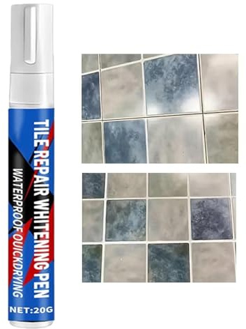 Rotulador para retocar juntas, colorante sellador, relleno impermeable – Rotulador de pintura blanca para juntas de azulejos, para baño, ducha, cocina, suelos de cerámica, techo, pared, mantenimiento