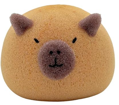 Capybara - Spugna da bagno comoda per esfoliare il corpo, accessorio da | doccia a cartoni animati, spugna igienica portatile, per bambini, casa, bagno, doccia, installazione sicura, prestazioni