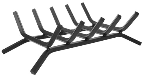 TOYANDONA Support en Métal Robuste pour Porte Bûches Cheminée Noir, Construction Solide et Entretien Facile, pour Rangement Bois de Chauffage Intérieur