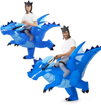Spooktacular Creations Aufblasbares Kostüm, Dragon Air Blow-up Deluxe Halloween Kostüm – Erwachsenengröße
