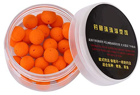 Keenso Karpfenangeln Köder, 30 Teile/schachtel 10 / 12mm Geruch Karpfenangeln Köder Boilies Weichen Köder Boilies Fischköder Künstliche Schwimmkugel Perlen Feeder(Orange 12mm)