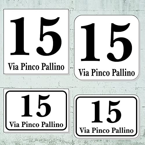 Targa numero civico personalizzata per esterni – resistente UV & intemperie – personalizza colore, font, fissaggi (Targa 10x10cm)