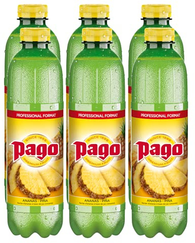 Zumos Pago - Néctar de Piña a partir de Zumo de piña Pack 6 x 1L Clásicos