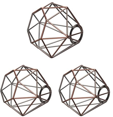 ledscom.de 3 pezzi paralume a gabbia, bronzo, E27 / E14, 160mm Ø