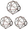 ledscom.de 3 Stück Käfig-Lampenschirm, bronze, E27 / E14, 160mm Ø