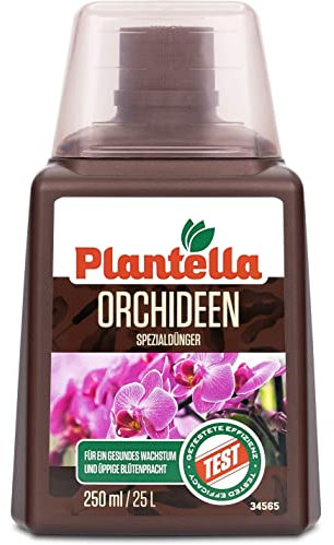 Plantella Orchideendünger 250ml für 25l - Gesundes Wachstum und üppige Blütenpracht für alle Arten von Orchideen - NPK Orchideen Dünger Flüssigdünger