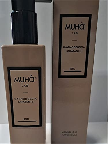 MUHA' | Bio-Duschgel, Vanille und Patchouli, feuchtigkeitsspendender Körperreiniger mit beruhigender Wirkung, 230 ml