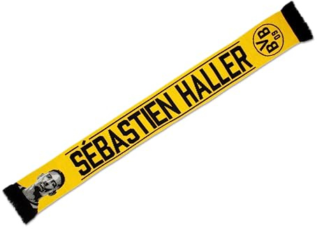 BVB Schal Sebastian Haller - 140x17cm - schwarzgelb - Fanartikel