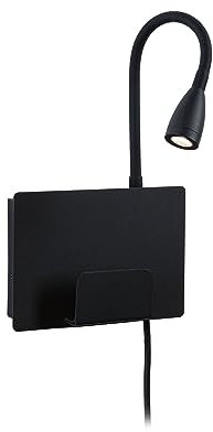 Paulmann 71101 LED Wandleuchte Halina USB C 2700K 200lm 230V 2,4W Schwarz matt Wandleselampe