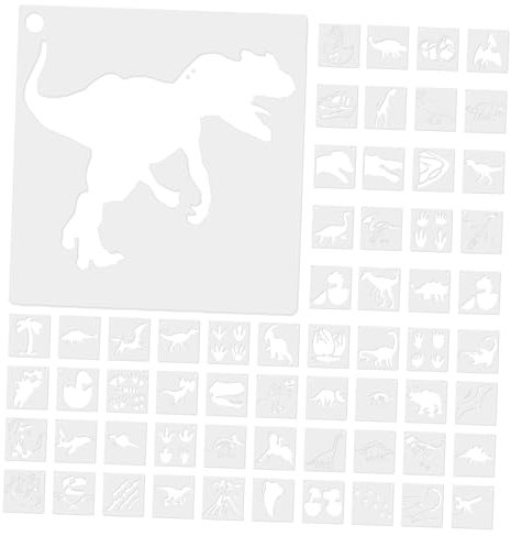 BRIGHTFUFU 60pcs Animal Themed Pet Material Stencils Animal Stencils Reusable Decorative Sign
