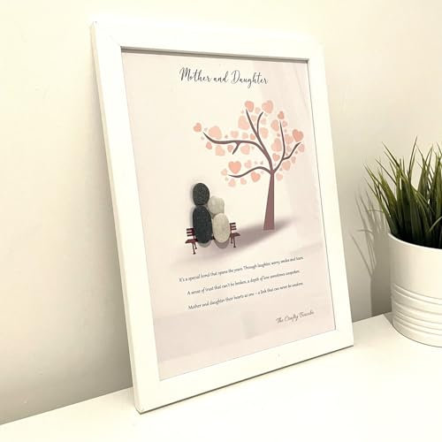 Mother's Day Pebble Picture | Mother's Day Gift | Mother and Daughter Frame | Mother and Son