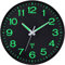 VINILITE Horloge Murale Radio-Pilotée Lumineuse Silencieuse de 30cm Pendule Murale Fluorescente sans Tic-Tac Horloge Décorative pour Cuisine, Bureau, Chambre à Coucher