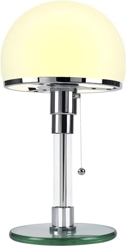 Bleyoum Pilz tischlampe,Bürobeleuchtung,LED Dimmable Tischleuchte,Eye-Friendly Tischlampe,Nordischer Design Stil Glass Tischlampe,Nachttischlampe für Schlafzimme，Ausgestattet mit E27 Glühbirne.