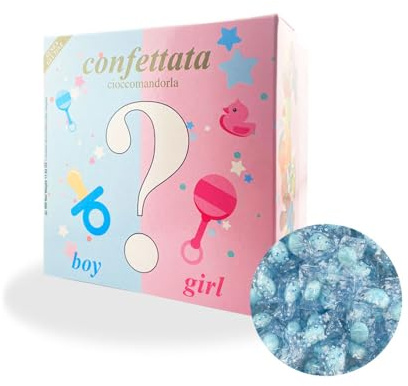CandyFrizz Selection - Confetti Incartati Singolarmente - Laurea,Battesimo,Baby Shower,Compleanno e Anniversario-Non perdere l'occasione di rendere speciale ogni momento! (Baby Shower Lui 500gr)