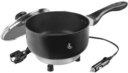 Lampa 97123 Electric Saucepan Casserole électrique portable avec prise allume-cigare de voyage, diamètre 18 cm, 1,9 litre - 24 V - 260 W - 13 A
