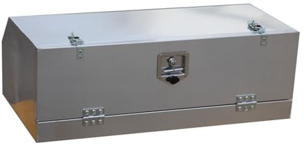 Boîte à Outils en Aluminium, Transport Box, Caisse pour Timon de Remorque avec Les Remorques de Camping-Car, Boite de Rangement avec Poignée, Serrure et Clés(100x55x51.5cm/39x21.5x20in)