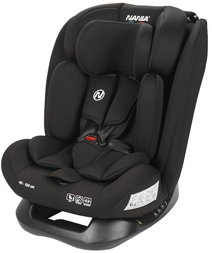 Nania Prato Seggiolino Auto - I-Size 40-150 cm - Crescita fino a circa 12 anni - Fissaggio per cintura di sicurezza, regolazione del poggiatesta e dell'inclinazione, inserto lombare e riduttore