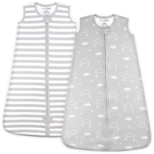 Mama Cheetah Baby Sleep Sack 2.5 TOG, Organic Cotton Baby Wearable Blanket with Two-Way Zipper, Swaddle Transition Baby Sleeping Bag for Newborn Infant Toddler Boy Girl, 12-18 Months