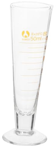 VALICLUD Vaso Medidor De Vidrio Con Base Ancha y Graduaciones Elevadas Resistente Ácidos Para Laboratorio y Química Medición Precisa y Estable