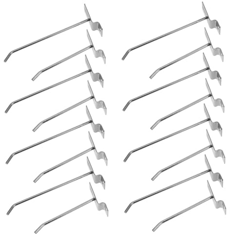 HEALSOPTHY 50 piezas Ganchos para Panel Perforado de Hierro Unidades para Exhibición Tienda y Garaje Colgado Fácil y Resistente para Estantes y Displays de Accesorios Móviles