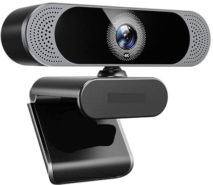 NGBFF Webcam 4K 8MP avec Double Microphone antibruit et Cache de confidentialité
