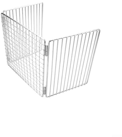 Grille de barbecue pliable en acier inoxydable 50 x 20 cm avec sac pour une cuisson uniforme et une meilleure circulation de l'air