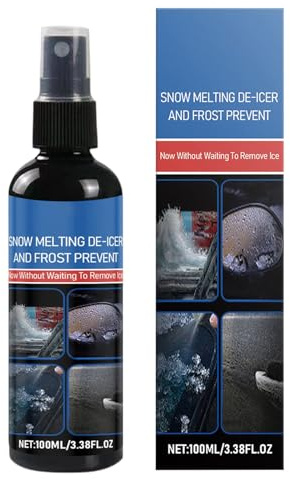 Descongelador para parabrisas de coche, 100 ml Descongelador de acción rápida y larga duración - Deshielo y derretimiento de hielo para ventanas de automóvil | para conducción de invierno Secura y