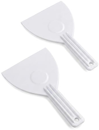 2 Pcs Dough Scraper for Baking, Durable Plastic Pizza Dough Cutter & Spatula, Non-Stick Pastry Bench Scraper for Bread, Cake, Fondant, Icing, Easy to Clean Kitchen Gadgets