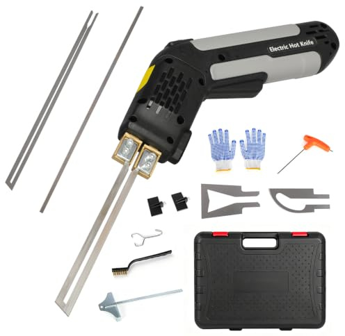 300W Hot Knife Foam Cutter, Foam Cutter,Electric Styrofoam Cutting Tool | 5 Interchangeable Blades, 50-600°C Adjustable Temperature, 3-Second Fast Heating, for EVA, Fabric, Rope & Nylon
