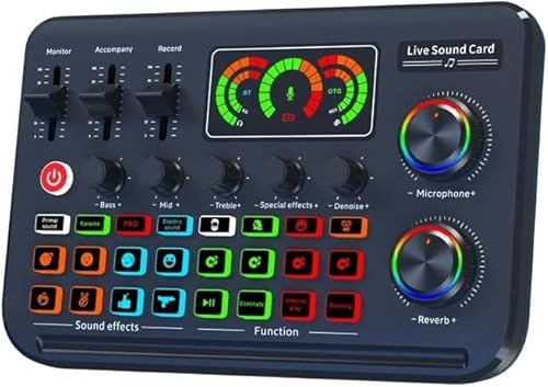 Carte son externe Bluetooth - Modèle 500753355 - Alimentée par USB - Fréquence 20 Hz - Sortie équilibrée TRS 3,5 mm et 1/4 - Console de mixage audio - Traitement agréable