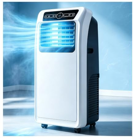 Climatiseur Portable Avec Télécommande, Climatiseur 12 000 BTU Avec Modes Refroidissement, Déshumidification Et Ventilation, Climatiseur Mobile Silencieux Pour Chambre