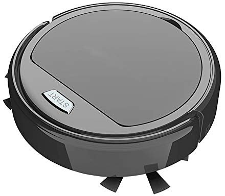 Aspiradora Robot Inteligente y Limpieza con Trapeador, Barredora Automática de Carga Delgada, Súper Silenciosa para el Cuidado del Cabello de Mascotas (Black)