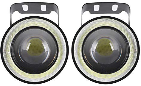 Remplacement universel d'éclairage lumineux blanc 3in LED voiture ange yeux rond antibrouillard haute luminosité DC 12V IP65 étanche