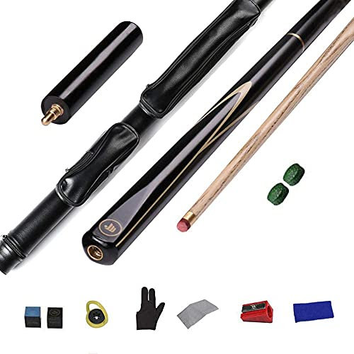 GCSQF Billardqueue Professionelle 57 Zoll Pool Queue Stick, 3/4 Snooker Queue 10 mm Spitze, Pool Queue aus Eschenholz, Billard Stick Kit GCSQF210824(Color:E;Size:145cm/57in)