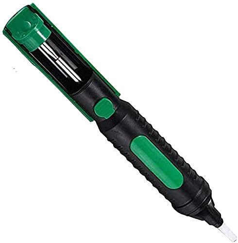 HeyNana - Entlötsaugpumpe antistatisch Entlötpumpe Pumpe Lötabsauger Sauger Lötzinn Absaugpumpe Entlöten Auslöten Löten Löthilfe Teflonspitze Leichtmetall